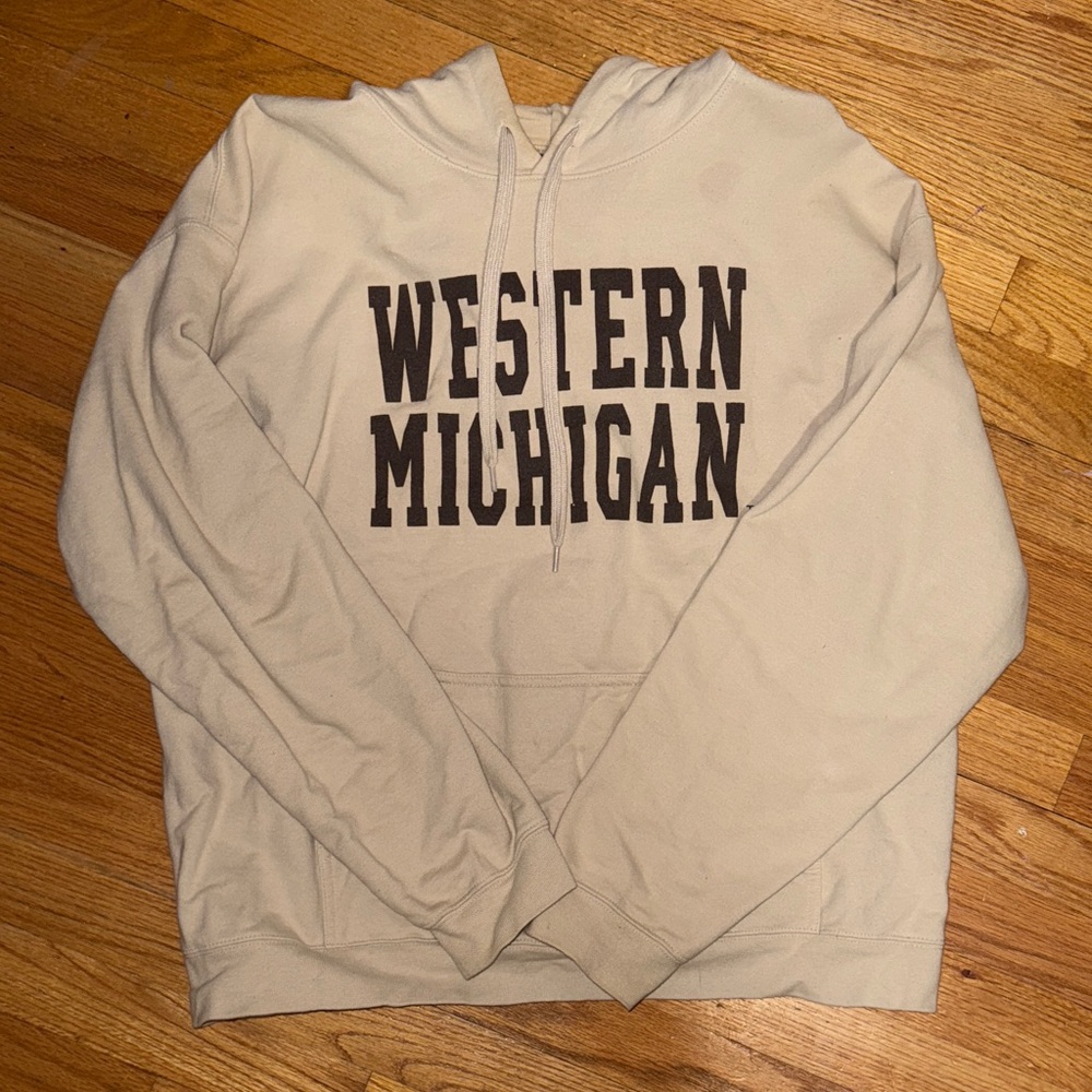 Gildan Cream Western Michigan Hoodie